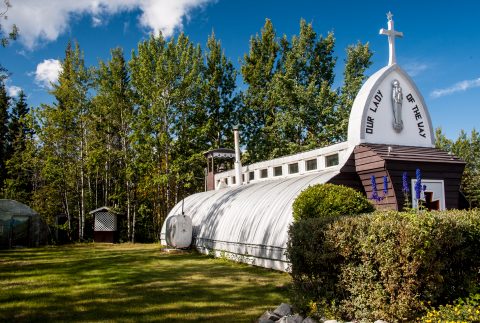 Catholic Mission church, Haines Junction, Yukon, Canada
