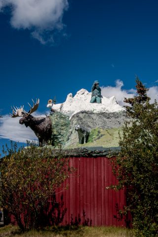 Haines Junctionn. monument - named 'Animal Cupcake', Yukon, Cana