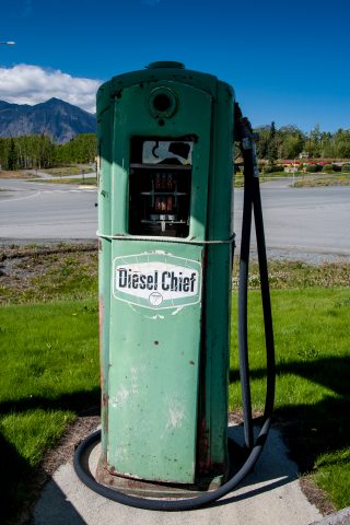 Abandoned petrol pump, Haines Junction, Yukon, Canada