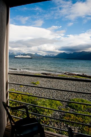 Across Kachemak Bay from hotel on Homer Spit, Alaska