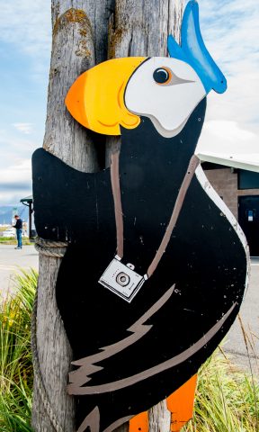 View point sign, Homer Spit, ALaska