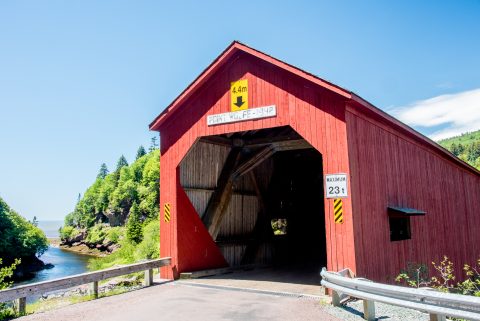 Wooden Bridge over Wolfe River, New Brunswick