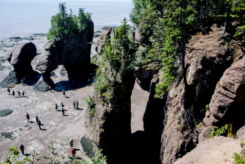 Tide out at Hopewell Rocks. Bay of Fundy, New Brunswick