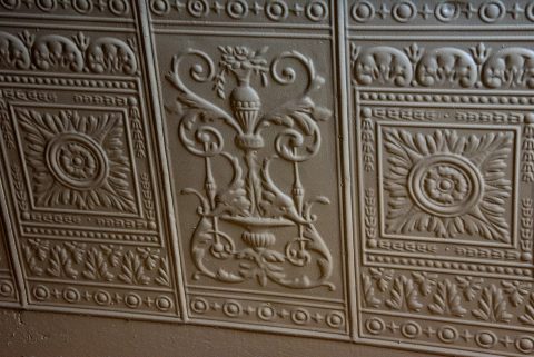 Victorian tin wall cladding, Albert County Museum, NB