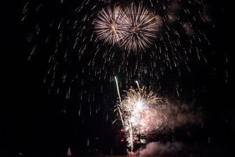 Canada Day fireworks,, Baddeck, NS