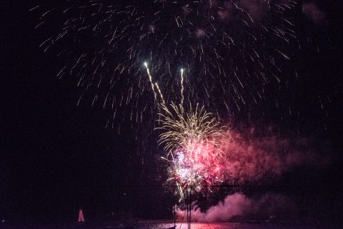 Canada Day fireworks,, Baddeck, NS