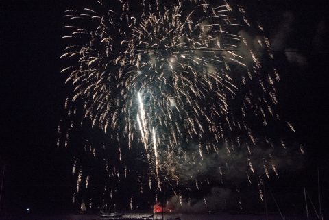 Canada Day fireworks,, Baddeck, NS