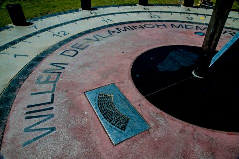Willlem de Vlamingh memorial (arrived 1697), Esplanade, Perth, W