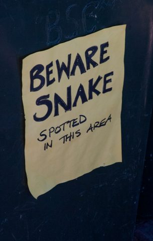 Warning sign, Yallingup beach, near Margaret River, WA