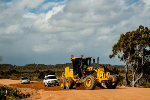 Road relaying, near Northcliffe, WA