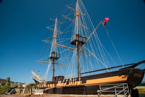 Brig Amity   replica oof ship of first settlers to area in 1826