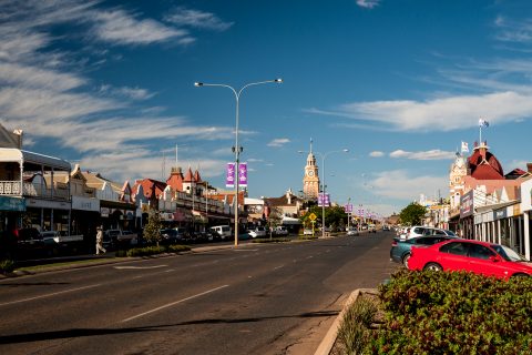 Hannan Streeet, - wide enough to turn camel train  - Kalgoorlie-