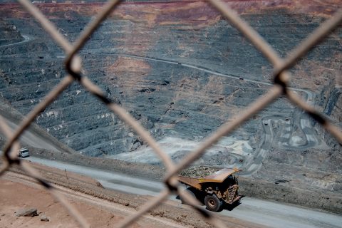 Earth moving lorry, Super Pit, Kalgoorlie-Boulder, WA