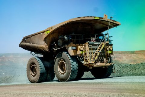 Earth moving lorry, Super Pit, Kalgoorlie-Boulder, WA