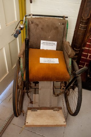 Homemade wheel chair, musuem Southern Cross, WA