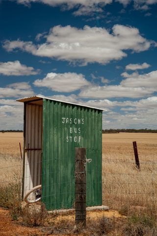 Personal bus stop, Highway 40, WA