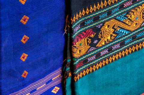 Market stall, Lanten village, Laos