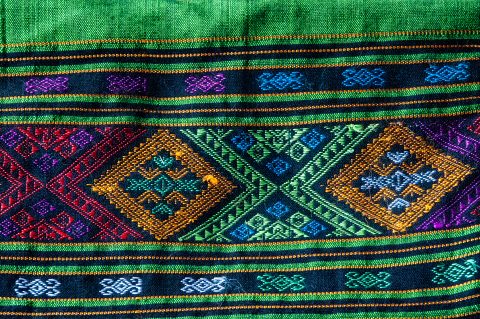 Market stall, Lanten village, Laos