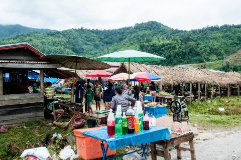 Market, Lanten village, Laos
