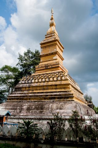 Buddhist temple, Akha village, Laos
