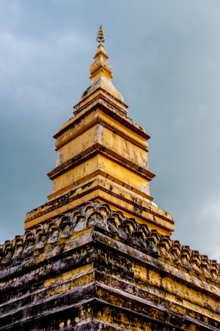 Buddhist temple, Akha village, Laos