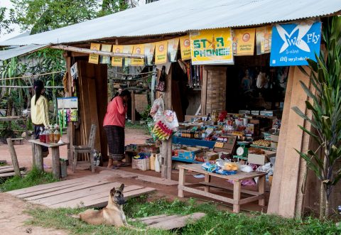 Local shop, Akha village, Laos