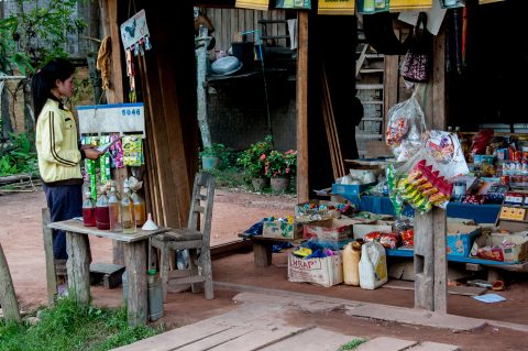 Local shop, Akha village, Laos