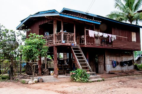 Akha village house, Laos