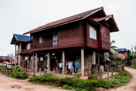 Akha village house, Laos