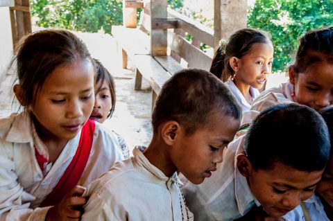 Out of school, Hmong village, Laos