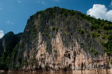 Limestone cliffs from Nam Ou River, Laos