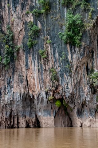 Limestone cliffs from Nam Ou River, Laos