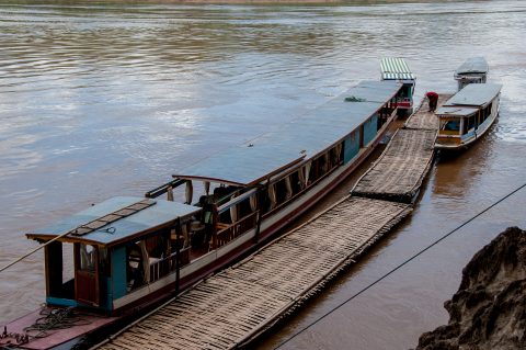 Mooring at Pak Ou Caves, Laos