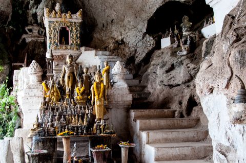 Pak Ou Caves on Nam Ou river, Laos