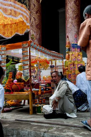 Wat Xieng Thong stalls, Luang Prabang, Laos