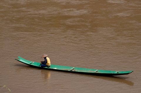Fishing, Mekong river, Luang Prabang, Laos