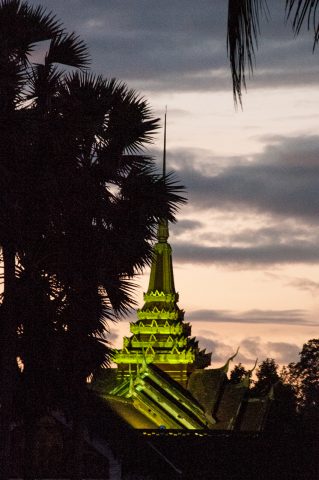 Phi Si Hill temple sunset, Luang Prabang, Laos