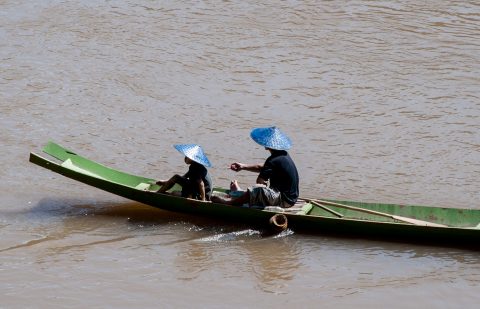 Fishing, Nam Khan river, Luang Prabang, Laos