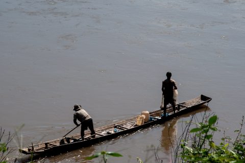 Fishing, Nam Khan river, Luang Prabang, Laos