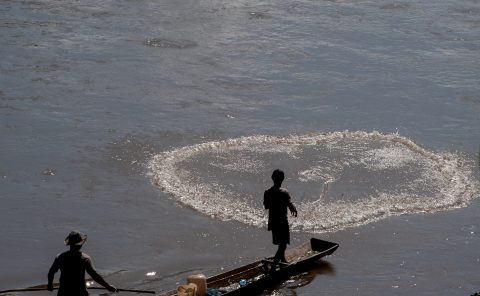 Fishing, Nam Khan river, Luang Prabang, Laos