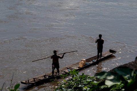 Fishing, Nam Khan river, Luang Prabang, Laos