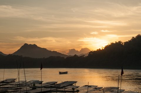 Sunset over Mekong, Luang Prabang, Laos