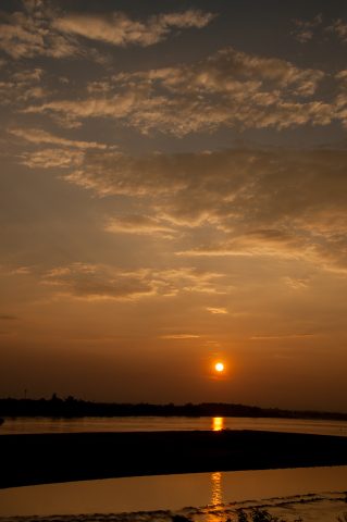 Sunset over Mekong, Vientiane, Laos