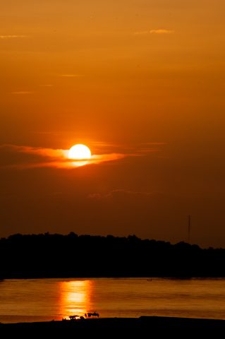 Sunset over Mekong, Vientiane, Laos