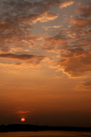 Sunset over Mekong, Vientiane, Laos