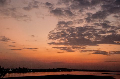 Sunset over Mekong, Vientiane, Laos