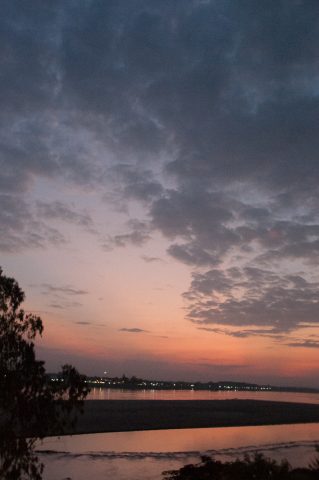 Sunset over Mekong, Vientiane, Laos