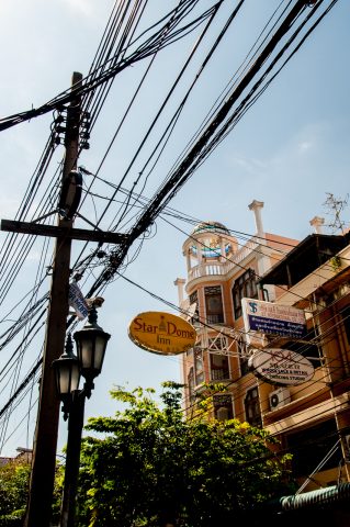 Electricity wiring, Bangkok, Thailand