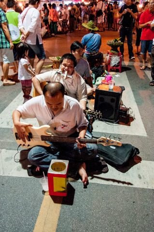 Musicans in Night Bazaar, Chiang Mai, Thailand