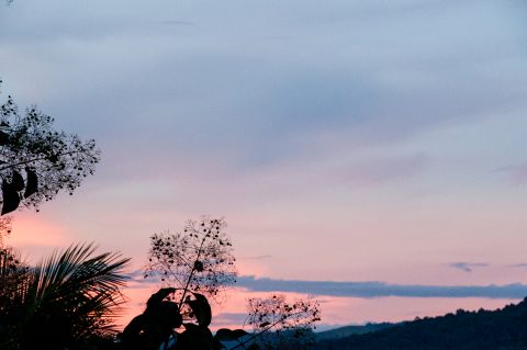 Sunset oveer Mekong, Chiang Khong, Thailand